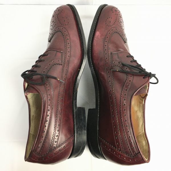 80s-90s?Vintage★希少品　LORY PED　ロングウイングチップ　ビジネスシューズ　バーガンディ　サイズ29.0-30.0　ビッグサイズ/men's 管NO.ZC-140 80s-90s?Vintage☆希少品 LORY PED ロングウイングチップ ビジネス