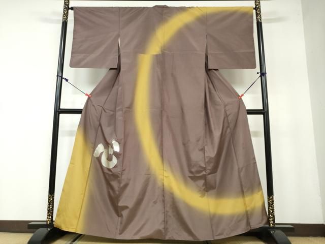 平和屋着物○中村玉緒 訪問着 紬地 心 銀彩 正絹 逸品 DAAW5561ud