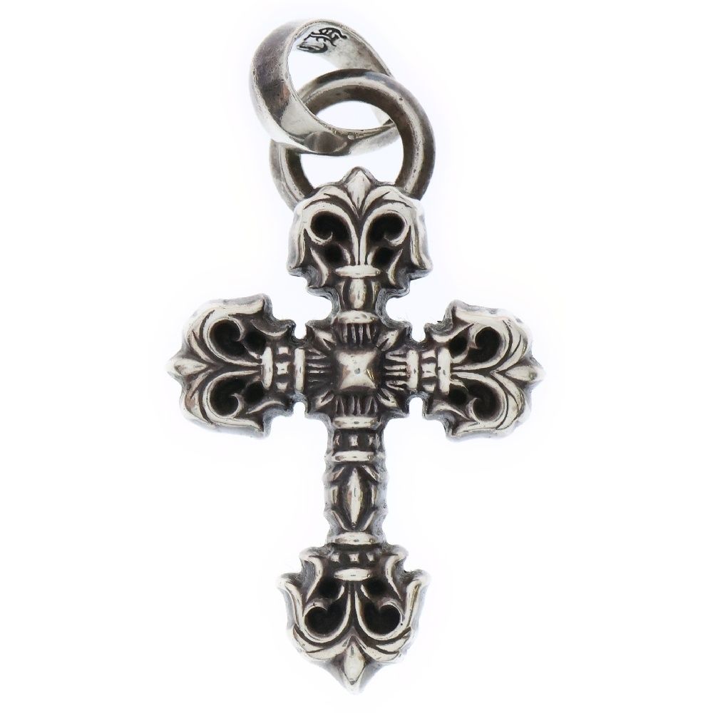 CHROME HEARTS クロムハーツ FILIG CROSS-XSM W BALE フィリグリークロスXSベイル wベイル ネックレストップ シルバー BCA262 レシート付