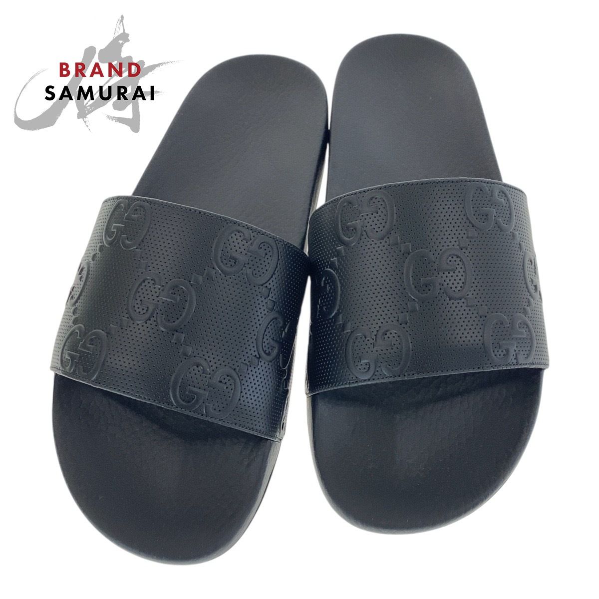 新品未使用 GUCCI グッチ 10/29cm ブラック ラバー サンダル