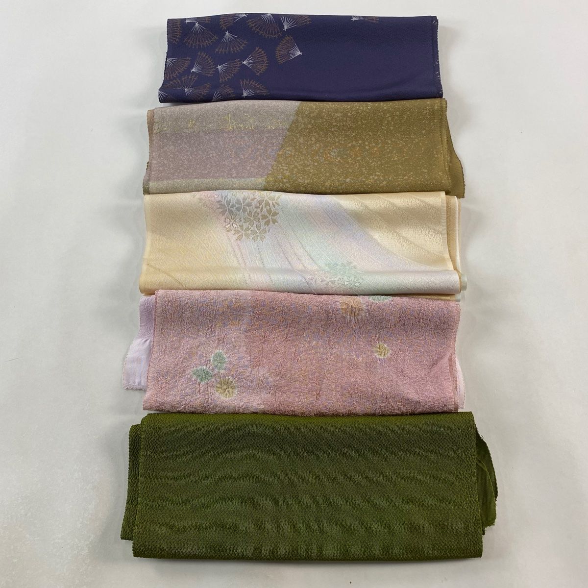 帯揚げ 優品 帯揚げ5枚セット 薄茶色 正絹 和装小物