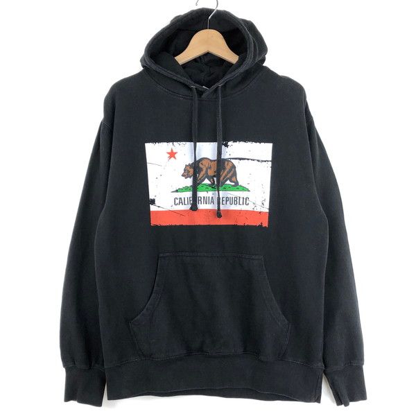 古着】 プリントパーカー くま カリフォルニア州旗 Mサイズ