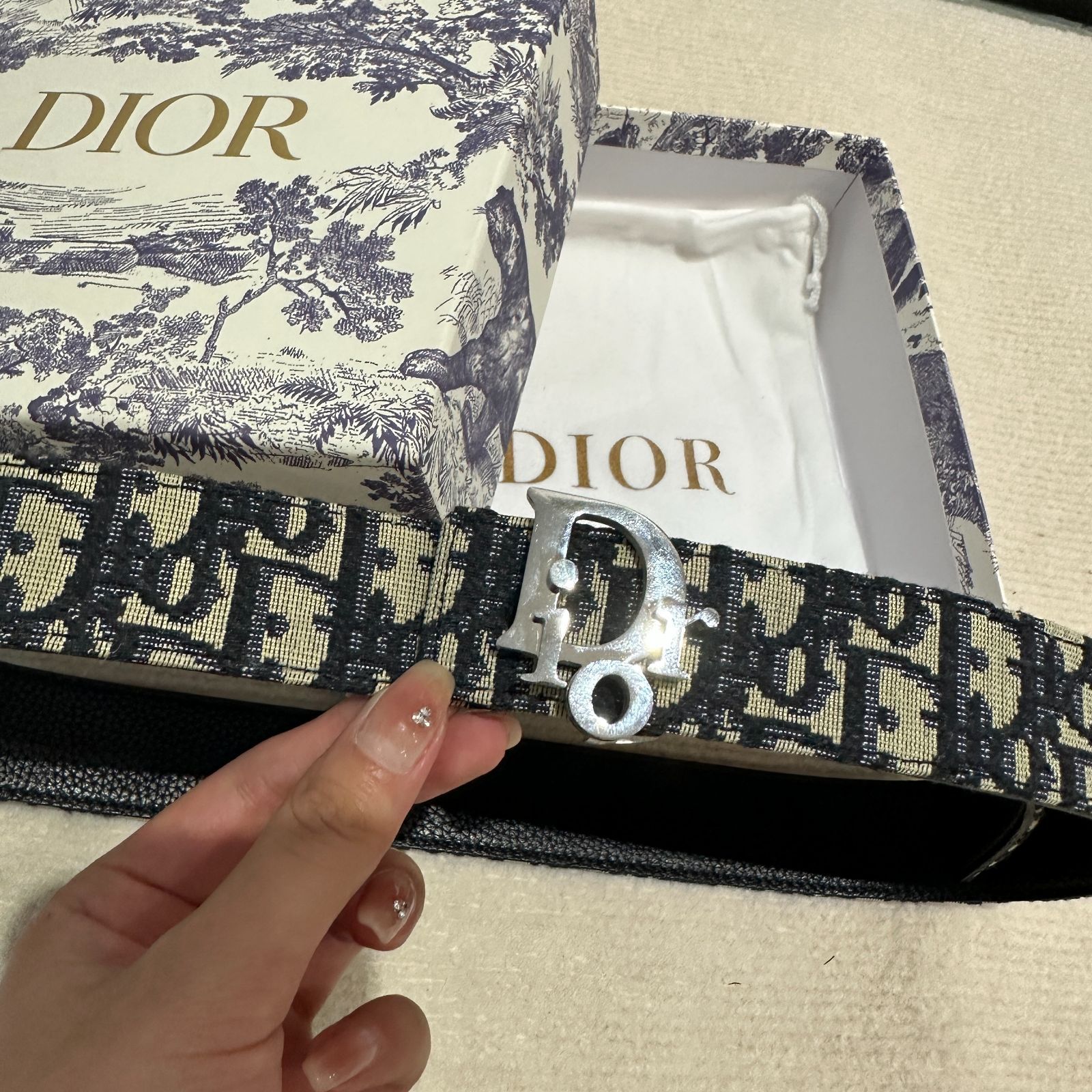 Dior リバーシブル ベルト オブリーク ロゴ バックル シルバー - メルカリ