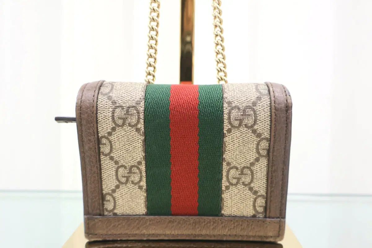 GUCCI グッチ GG Supreme シュプリーム オフィディア サムスン ウェブ チェーン 二つ折り財布 クロスバッグ 625711
