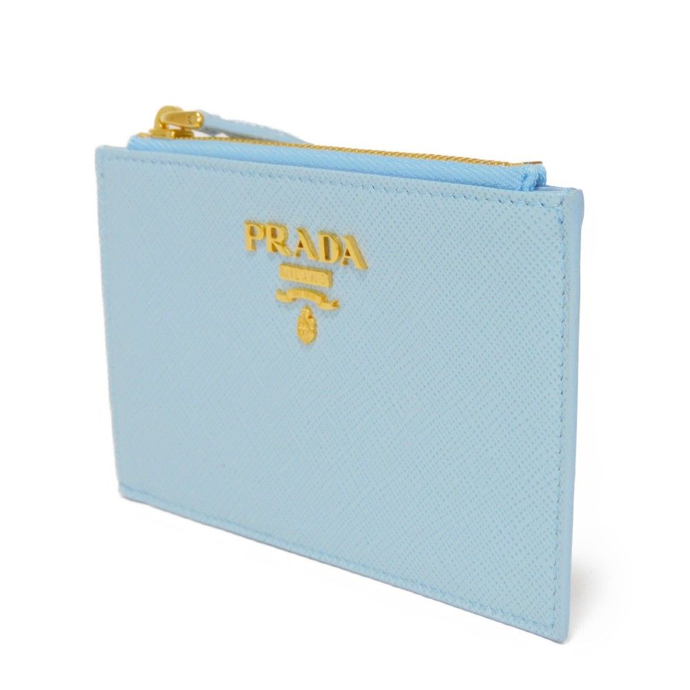 PRADA 水色 新品名刺入れ（PRADA カードケース 名刺入れ ブルー