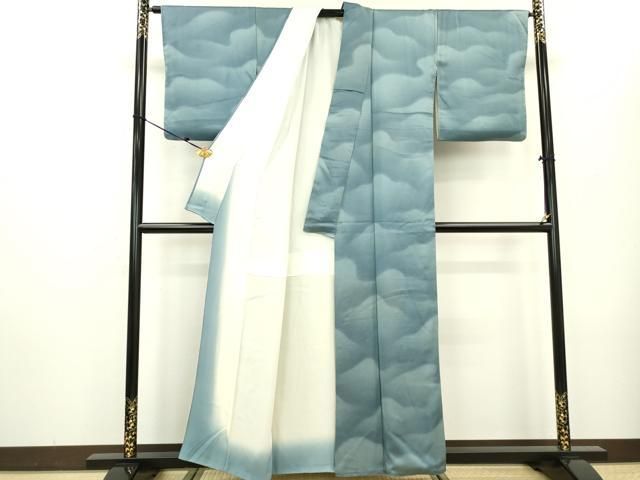 平和屋着物＃道行コート　霞文　暈し染め　近鉄百貨店扱い　ロング丈　正絹　逸品　CAAT0448dy 平和屋着物＃道行コート 霞文 暈し染め 近鉄百貨店扱い ロング丈 正絹