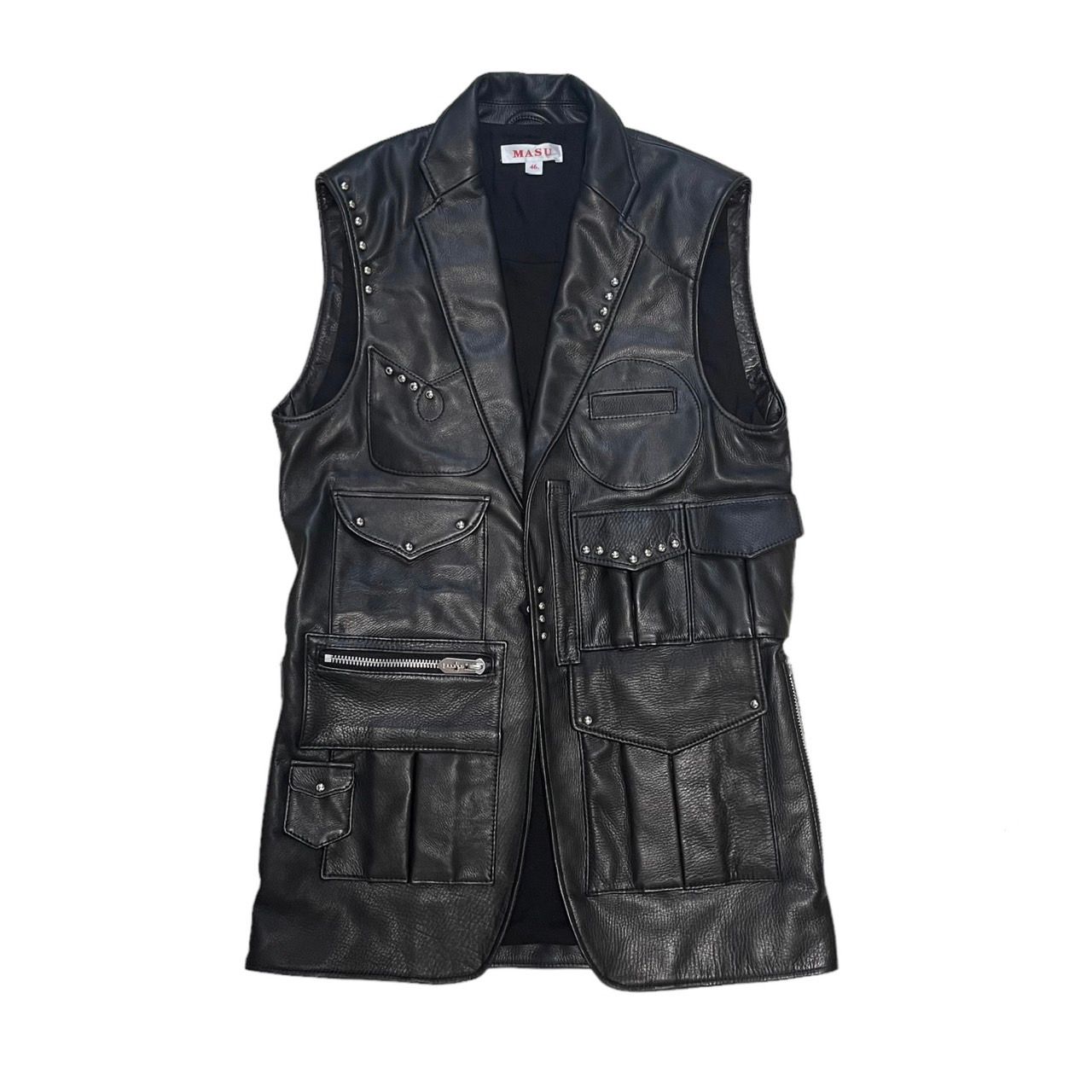 MASU エムエーエスユー 23SS I´M READY Leather Vest スタッズレザー