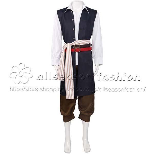 ジャック・スパロウ ディズニー公式 コスプレ衣装 赤いバンダナ付き