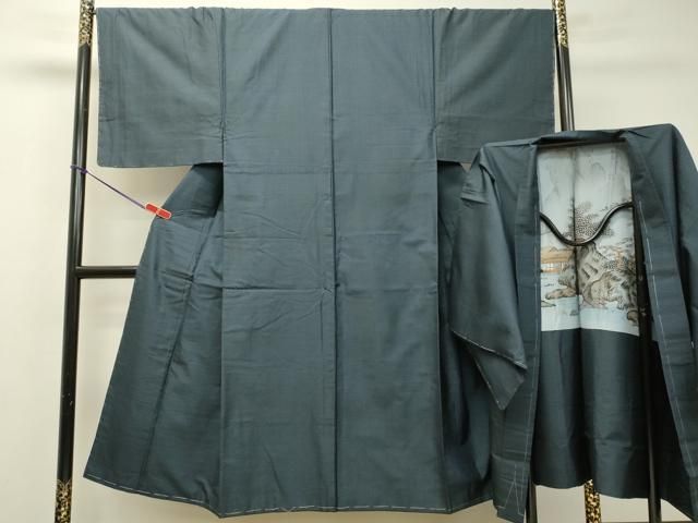平和屋着物●男性 本場大島紬 アンサンブル 100亀甲 総詰め 正絹 DAAR4392tw