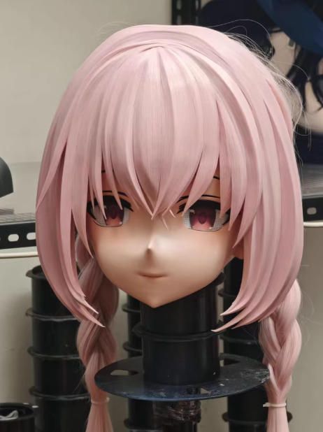全頭マスク ロック付き NO.1192 マスク付き フルマスク ドール ヘッドロリータ人形 コスプレ 変身 仮装 着ぐるみ 二次元美少女