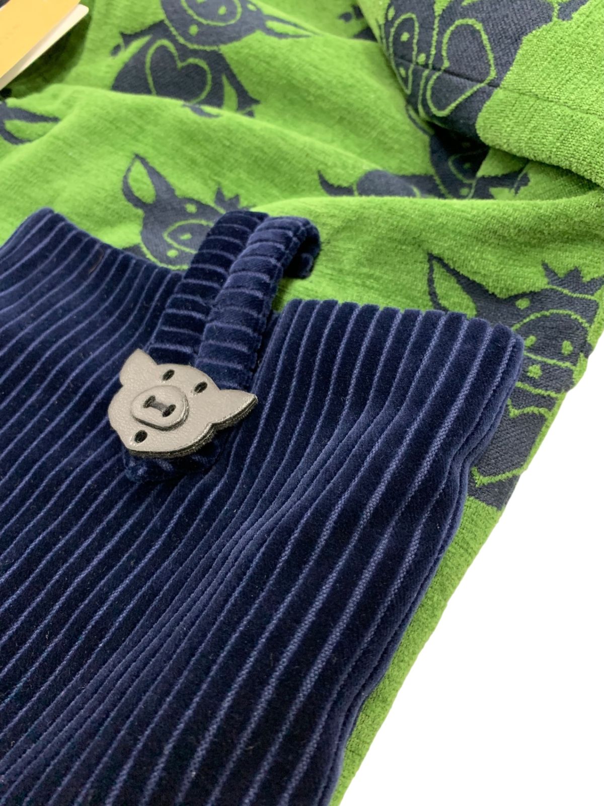 【レトロ】アルベロベロ♥️お買い物ぶたさんカラフルな街並み　グリーン　コート羽織 楽天市場】アルベロベロ（コート・ジャケット｜レディースファッション