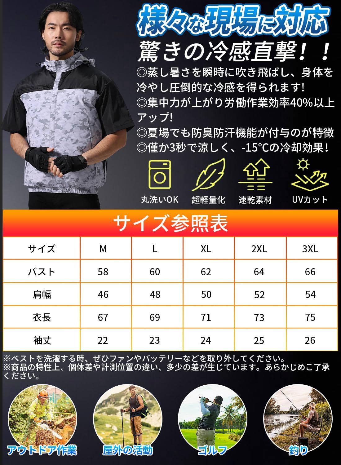 数量 ポリエステ ウェア 作業着 7段階風量調節 2種類駆動モード UVカット 25H連続稼動 PSE ファン付き作業服 40500mAhバッテリー 男女兼用 42V超高出力 猛暑対策 半袖 作業服 日本 ブランド正規品 Daonaca