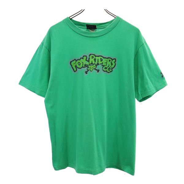 フォックスレーシング ロゴ プリント 半袖 Tシャツ L 緑 FOX RACING