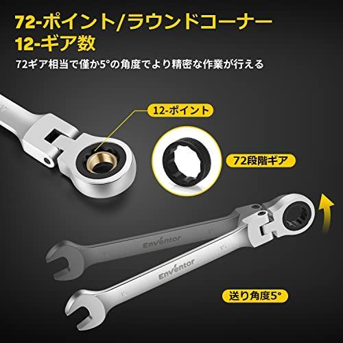 New Black Enventor ラチェットレンチセット フレックスラチェット