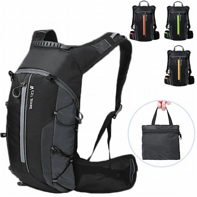 サイクリングバッグ サイクリング ランニング リュック 折りたたみ 10L  ハイドレーションパック 登山 自転車 ハイドレーションバッグ 撥水 バックパック