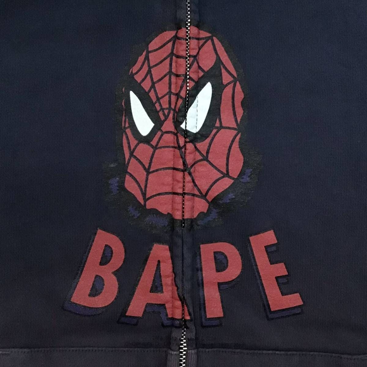 美品】 hoodie zip full ape bathing a man spider comics marvel L