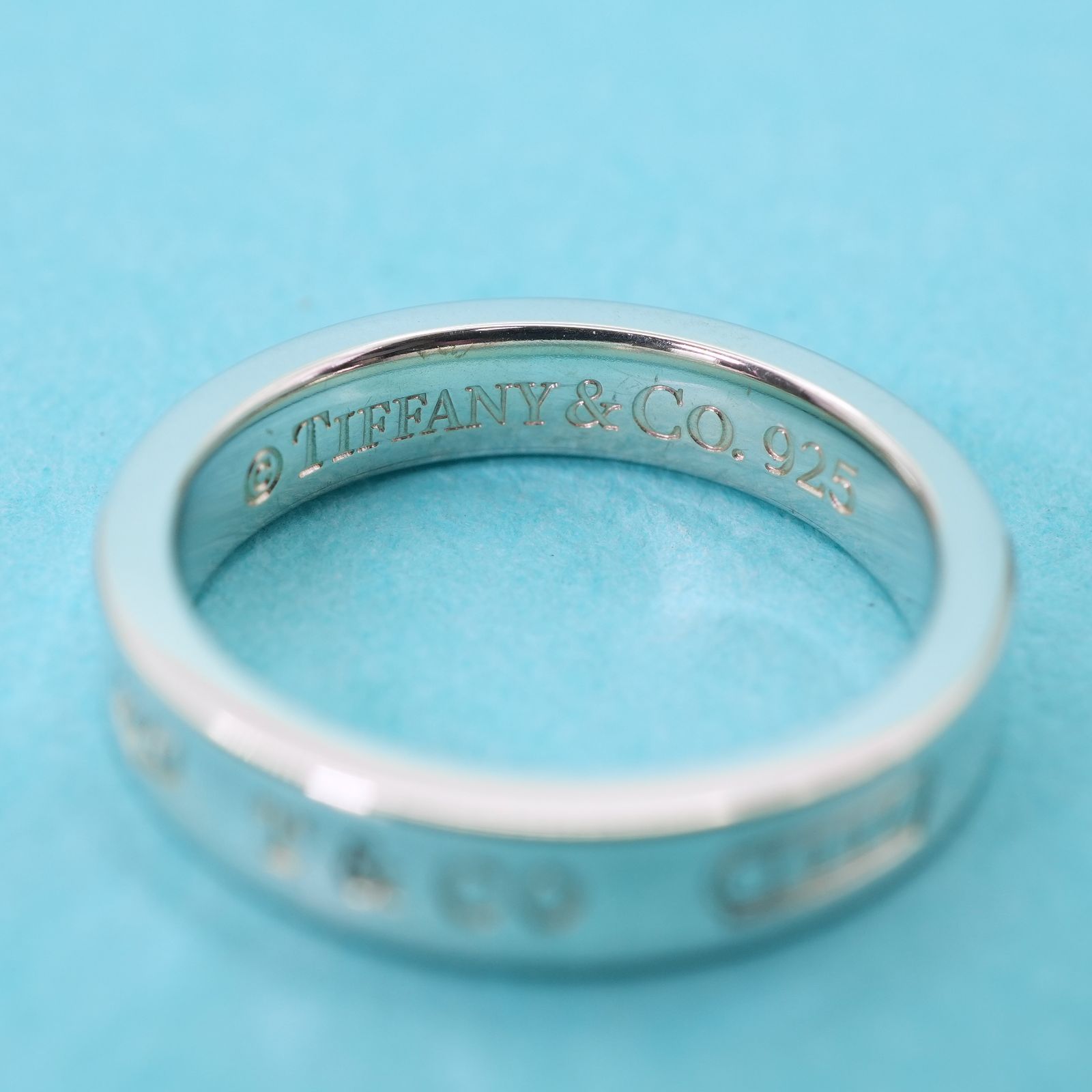 極美品】ティファニー 1837 ナローリング 9.5号 SV925 保存袋 極美品11