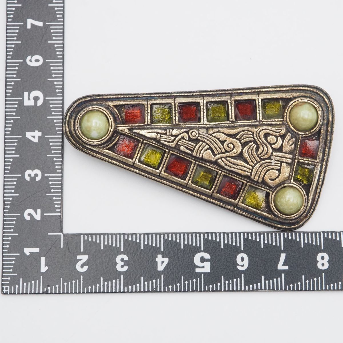 MIRACLE(中古品) 3364ヴィンテージ☆英国⁄MIRACLE⁄カボションブローチ