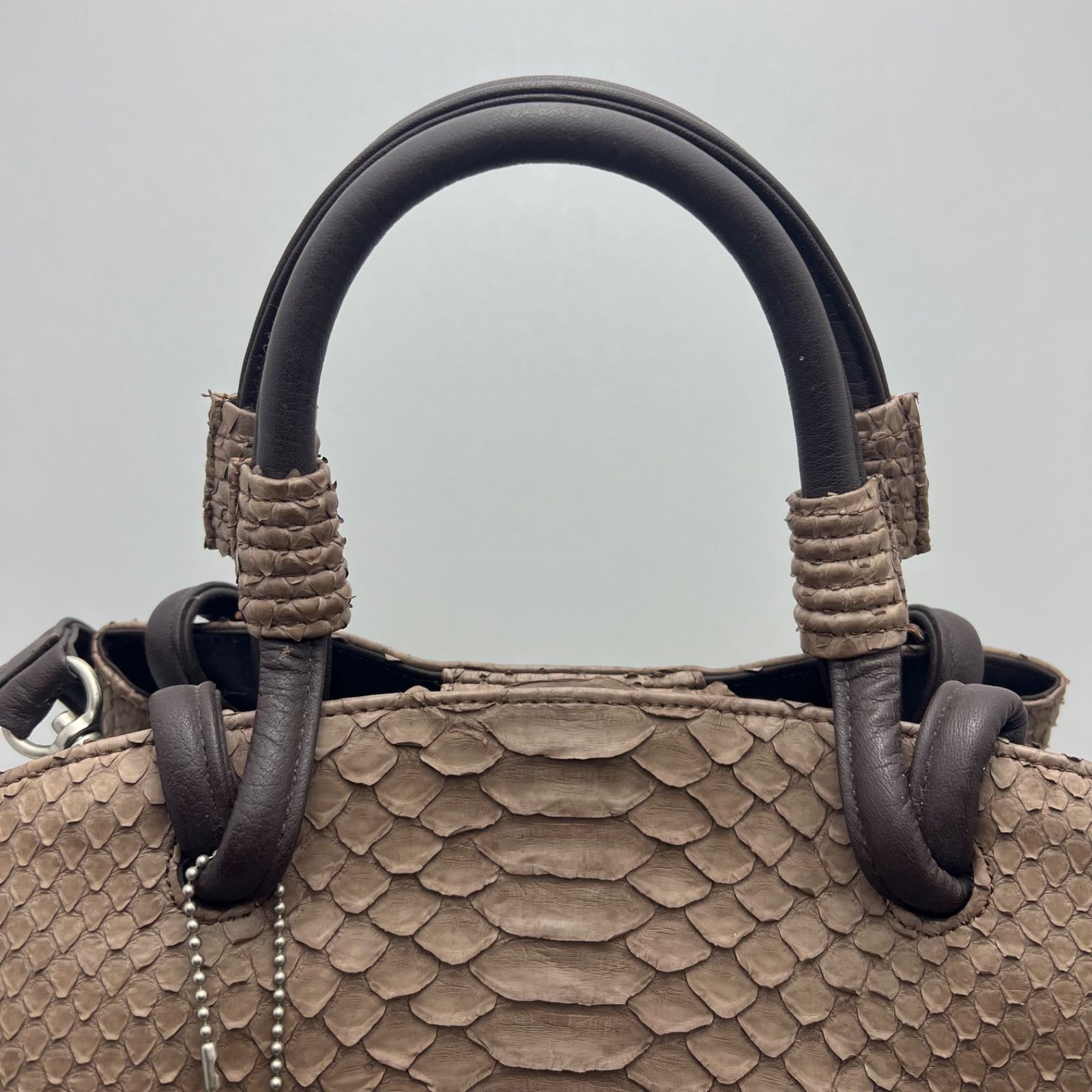 THE WEL MARK python hand bag 2way パイソン 本革 日本製