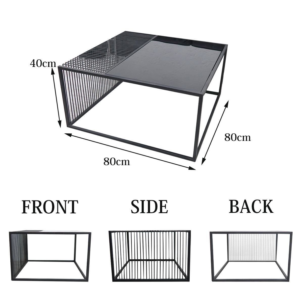 センターテーブル ガラステーブル ブラックガラス ローテーブル 黒  