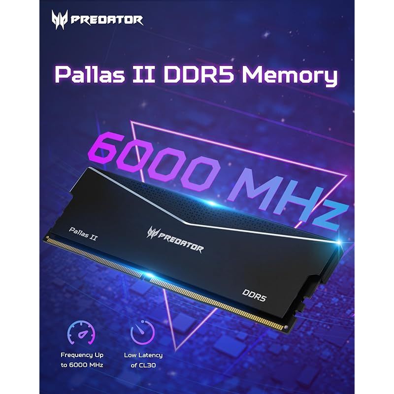 Predator Pallas II 32GB DDR5 デスクトップ用メモリ Predator Pallas II DDR5 Memory