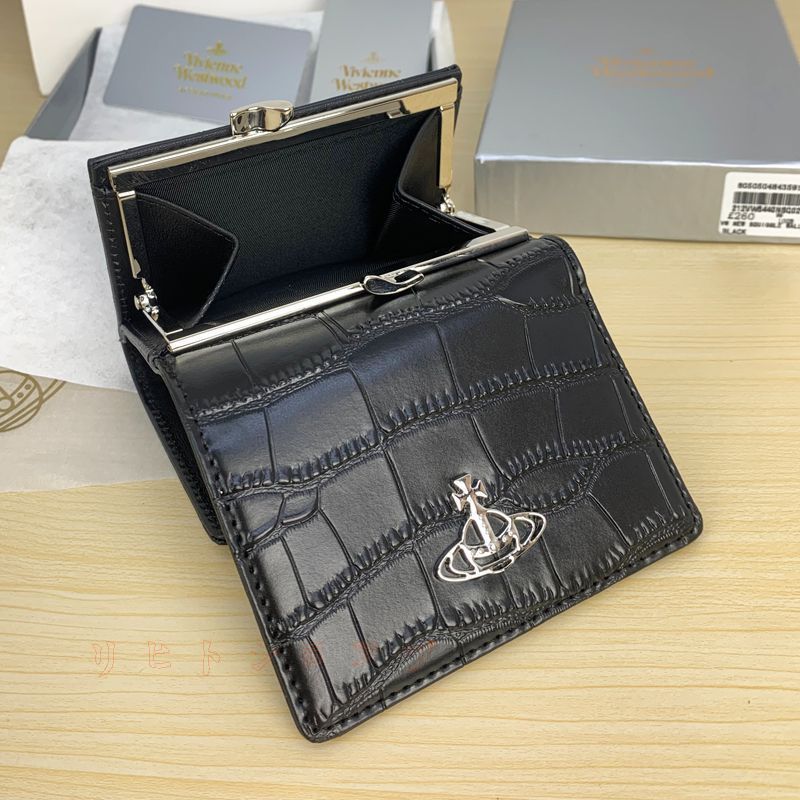 vivienne westwood レザー 折り財布 がま口 【公式通販】
