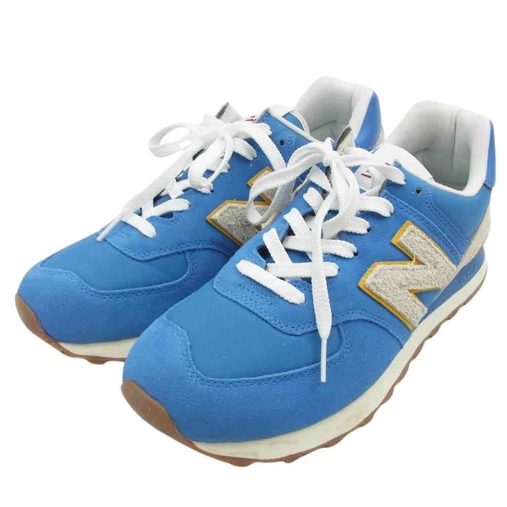 NEW BALANCE ニューバランス スニーカー ML574SCA ローカット スエード スニーカー  ブルー系 27.5cm【中古】