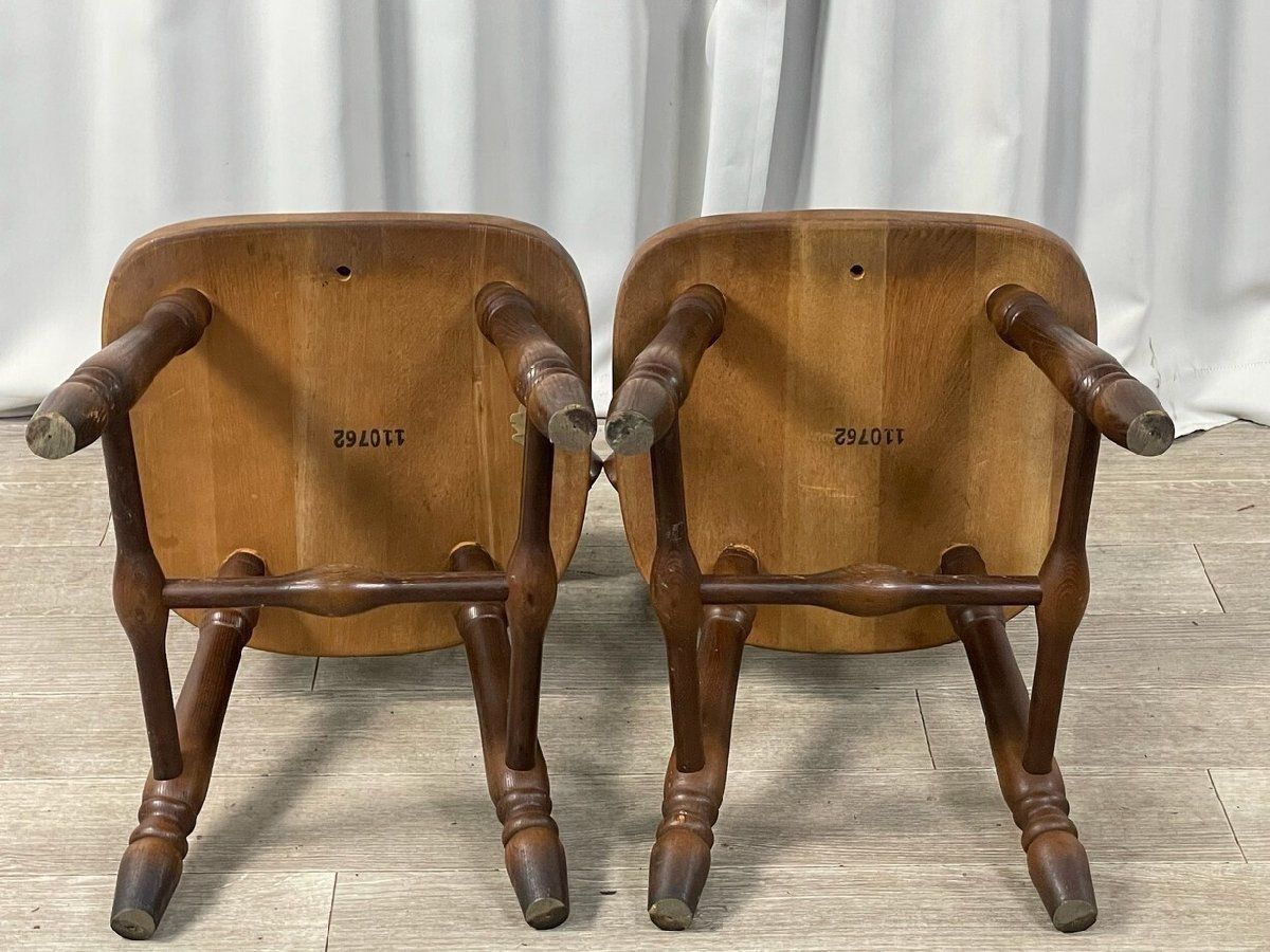 GP97 飛騨産業 キツツキ オーク材 ウィンザー様式 ダイニングチェア 2