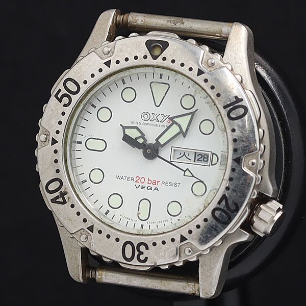 シチズン QZ オキシー ベガ L03733 ダイバー ホワイト文字盤