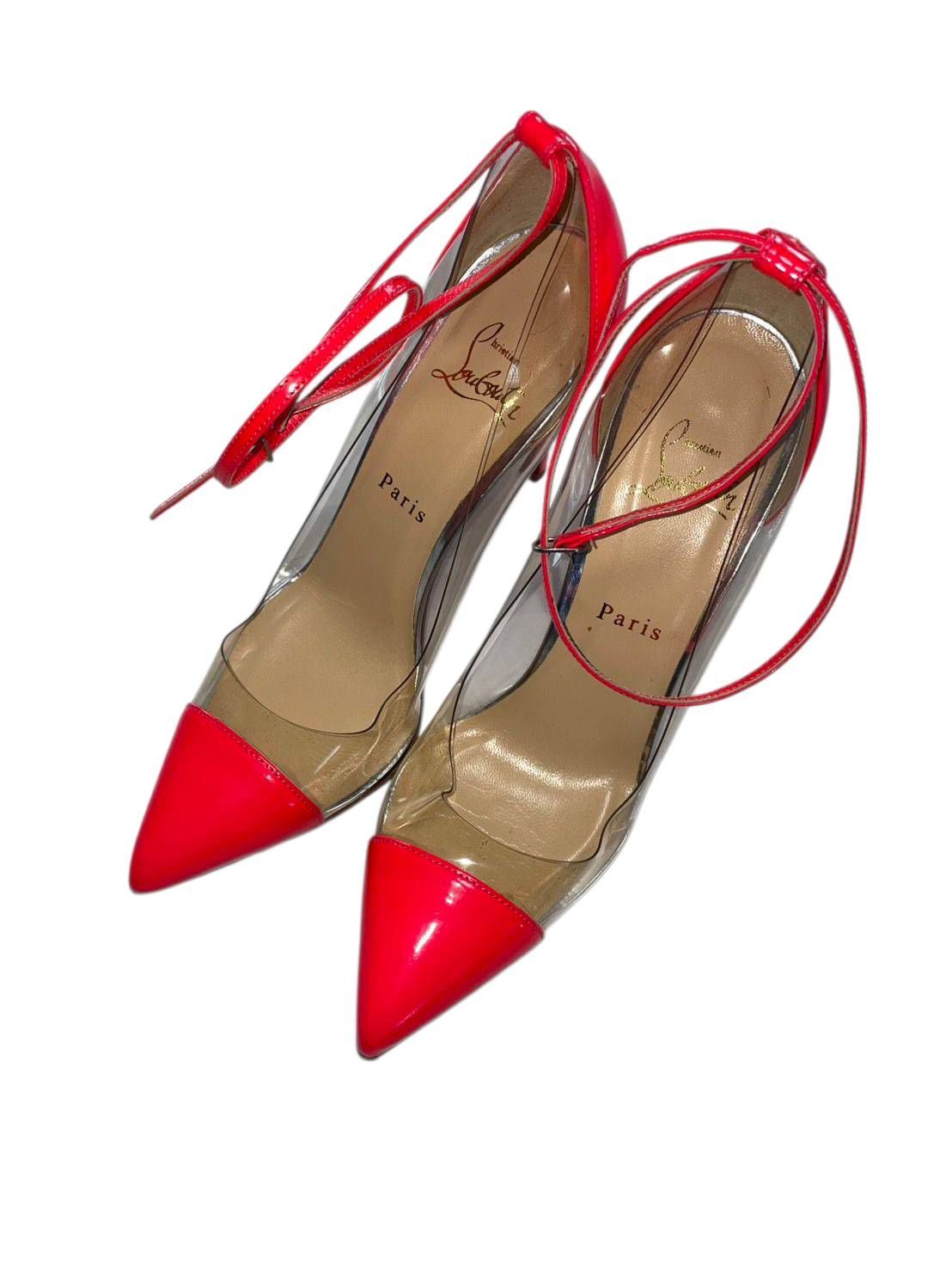 N0531】ルブタン Christian Louboutin パンプス 38 24cm ピンク