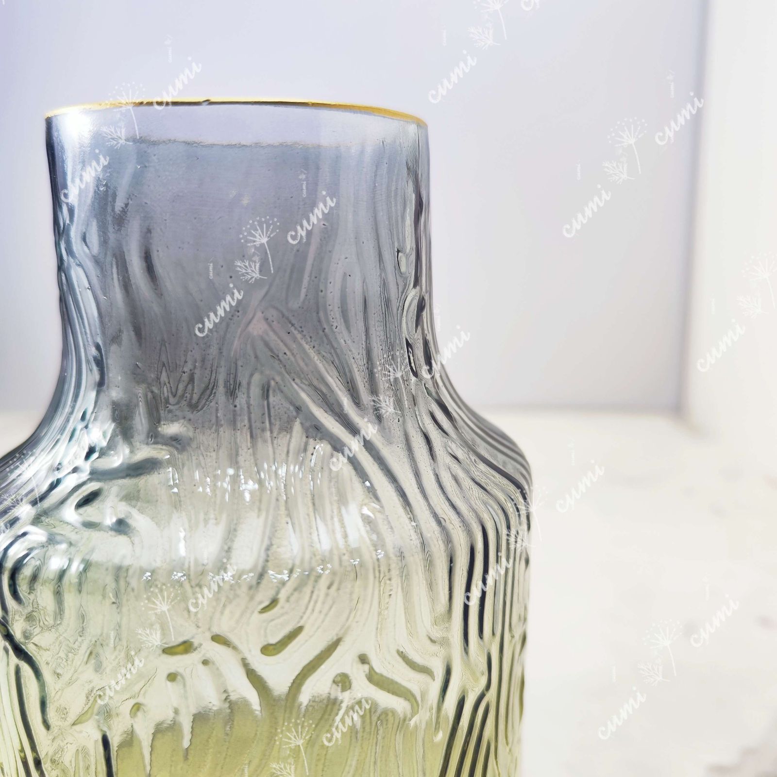 二色 金縁 花瓶 一輪挿し 高品質 室内 ガラス フラワーベース 激安 レア インテリア プレゼント 海外 おすすめ プランター 人気 デザイン  観葉植物