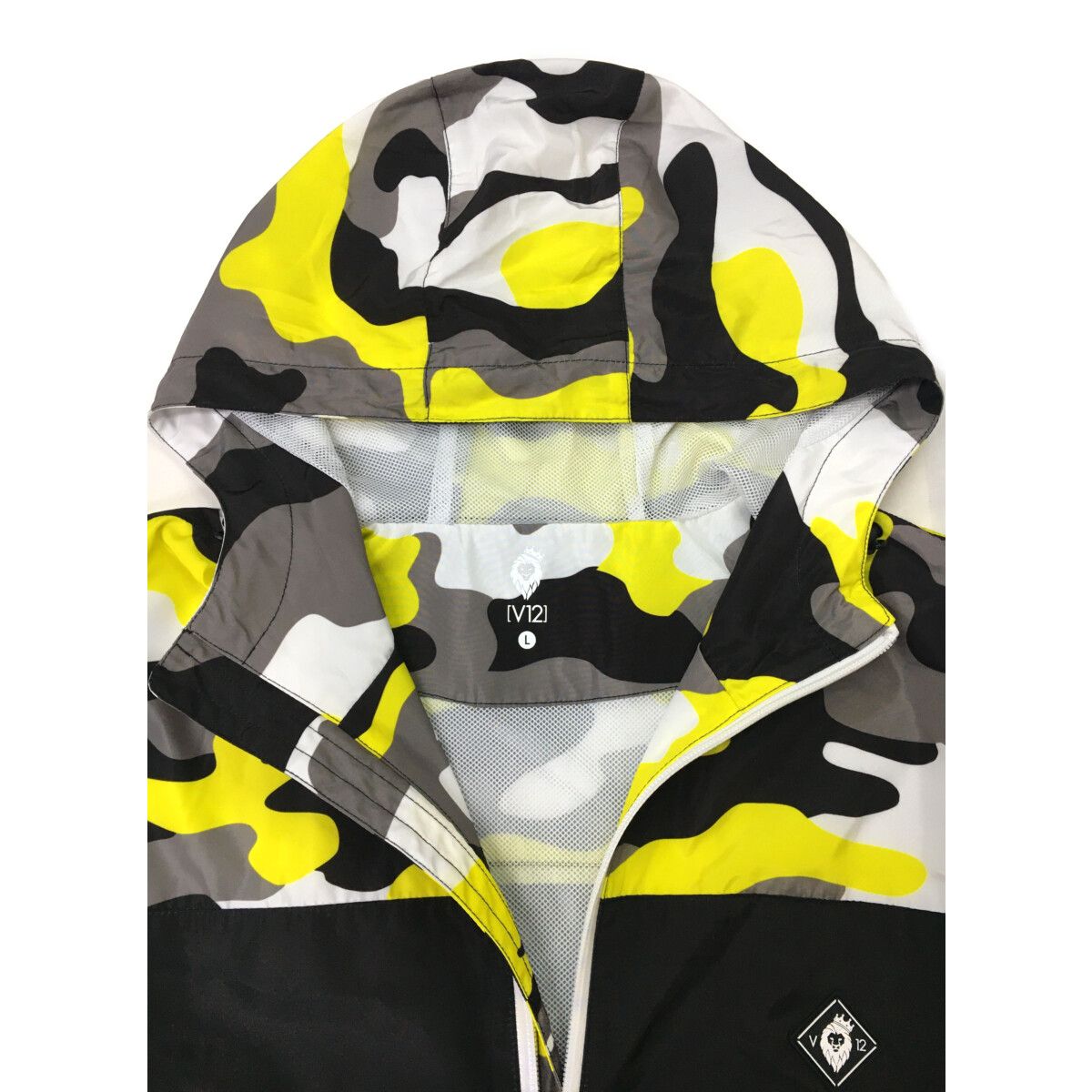 V12 ジップブルゾン メンズL 裏地付き カモフラージュ 迷彩 V12 迷彩
