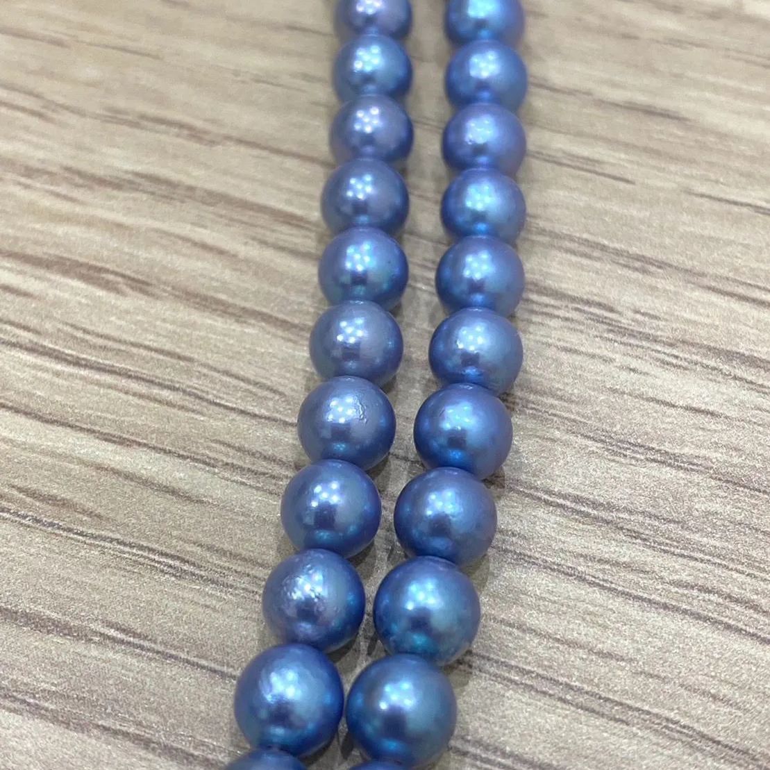あこや真珠（和珠） 8.8-7.5mm SV ネックレス バロックパールネックレス 一番人気のグレーブルーカラー  /青(ブルー)/セレクトジュエリー・新品/届10/ : LuckJewelラックジュエル ヤフー店 - 通販 - Yahoo!ショッピング