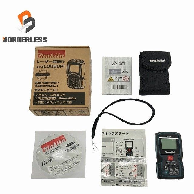 長期 makita マキタ レーザー距離計 LD080PI 傾斜センサー付き 測定 範囲 5cm～80m ケース付 距離測定器 光学測定器 116486