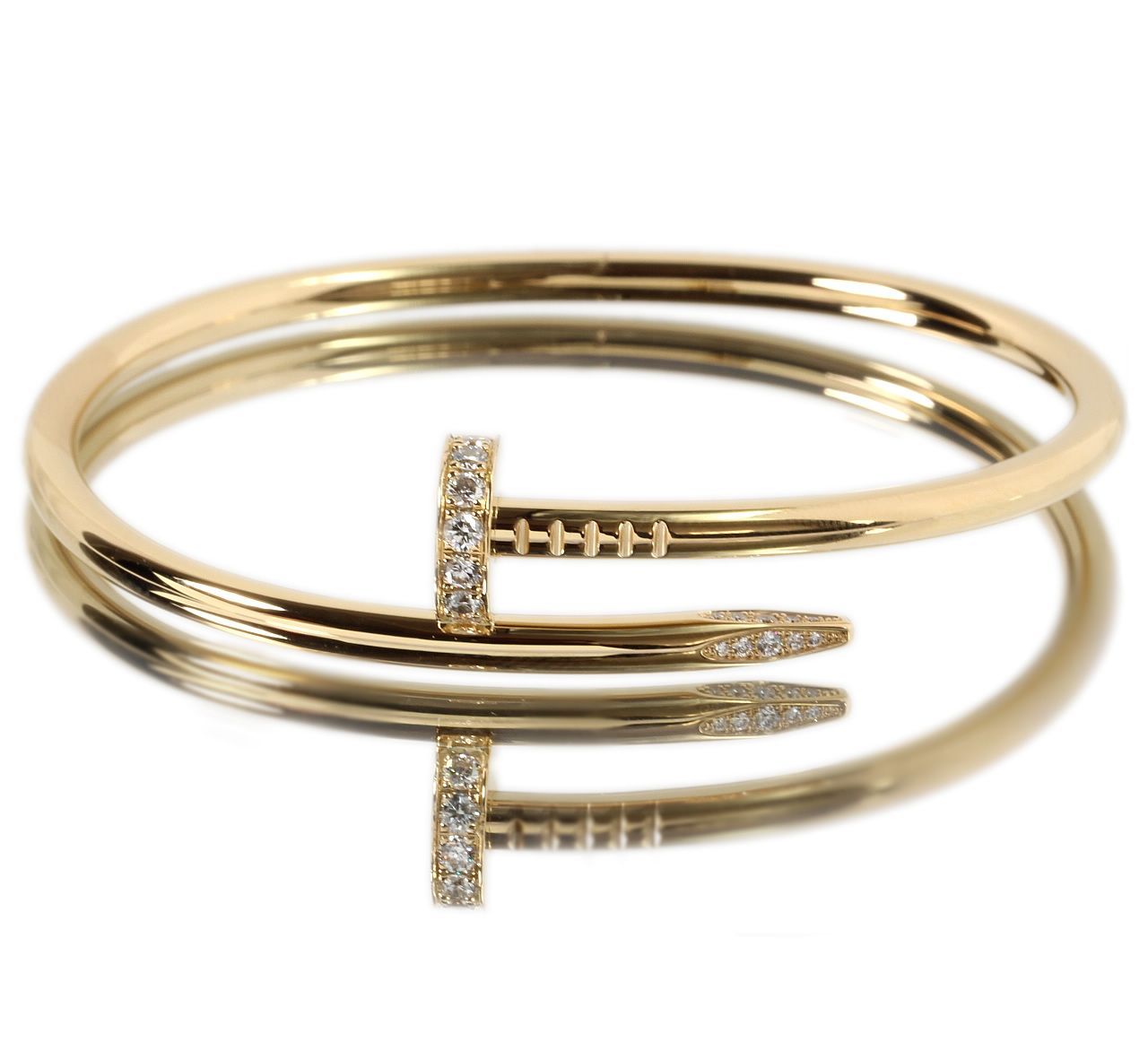 HERMES エルメス バングル アガタ グリーンレザー×ゴールド