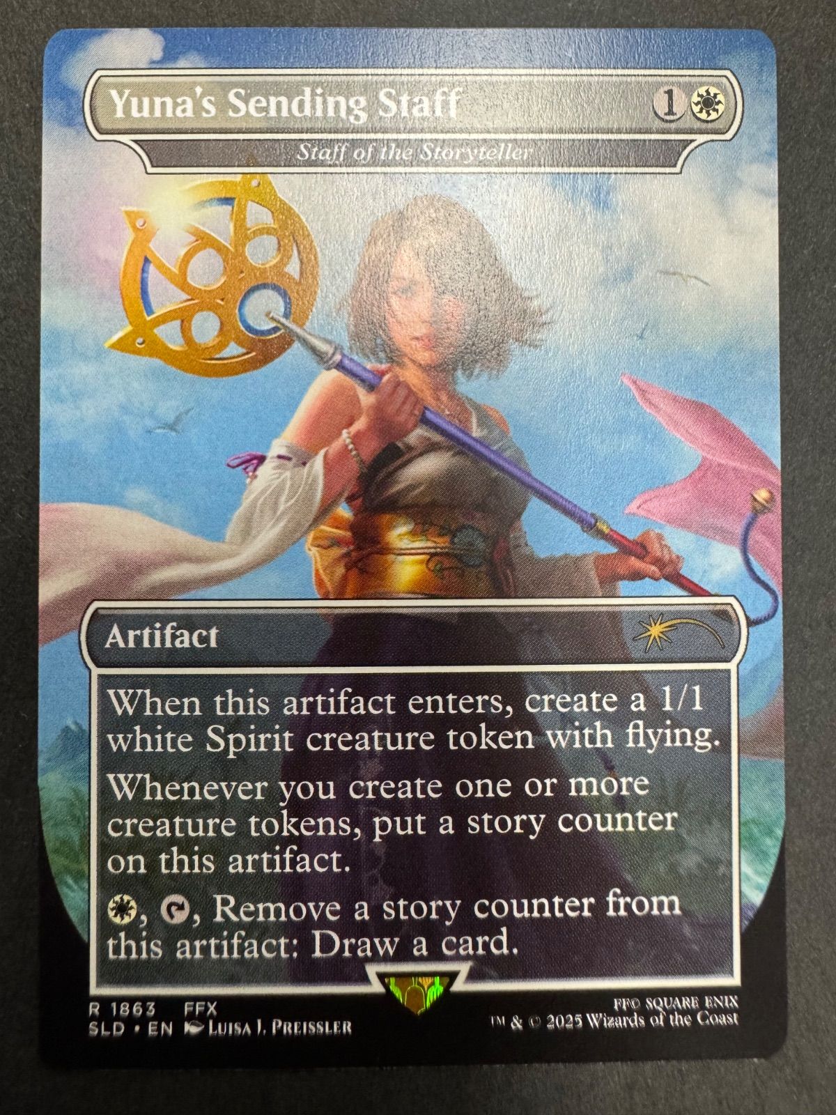 MTG ユウナの導きの杖 語り部の杖 英語 ボーダーレス secret