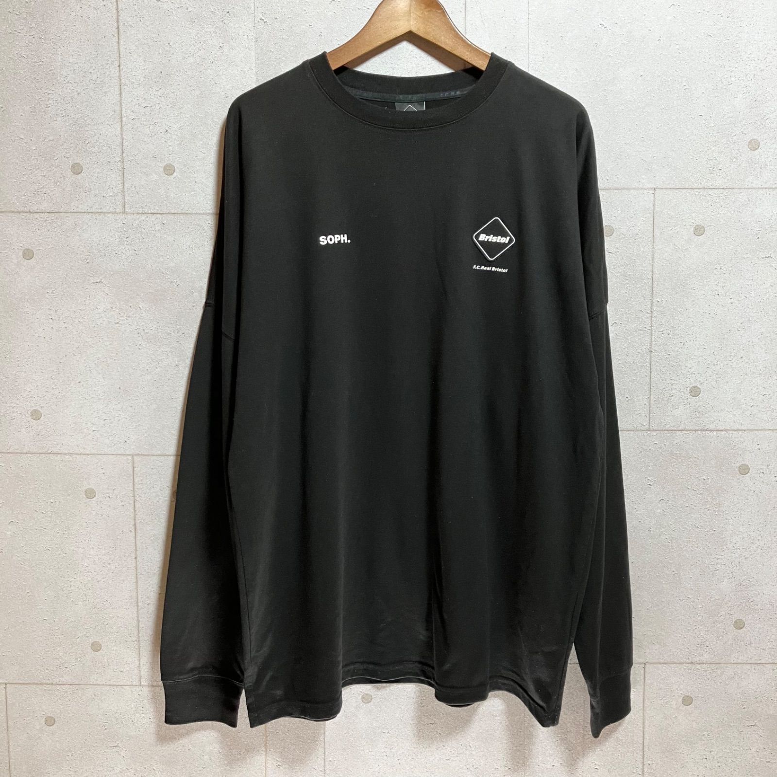 Bristol ロングスリーブカットソー 黒 F.C.Real Bristol エフシーレアルブリストル ロゴ ロンT ロング