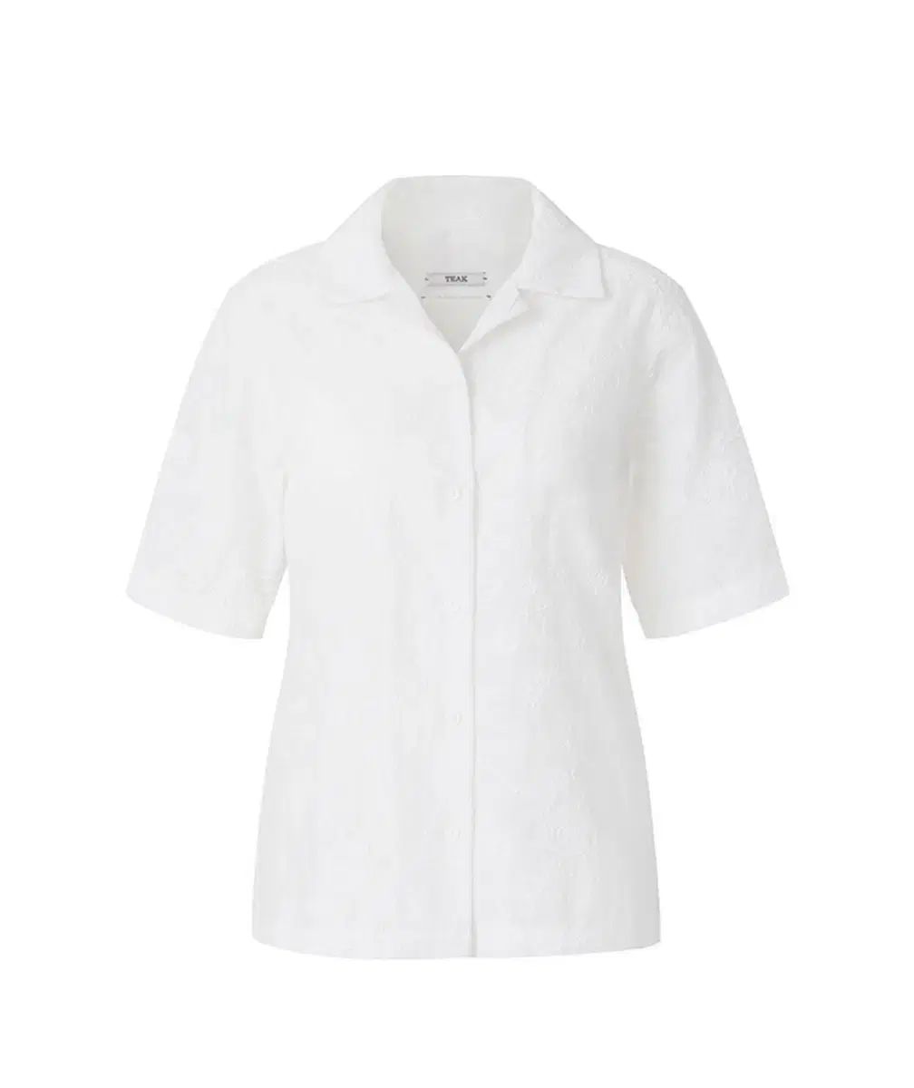 Teak チーク材 EMBROIDERY FLOWER COTTON SHIRT