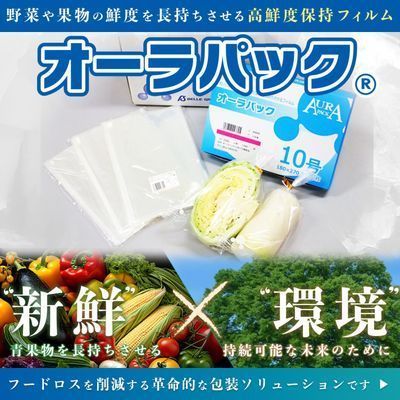 オーラパック 20μ 260×380・13号規格 1000枚（青果物の鮮度を長持ち 高