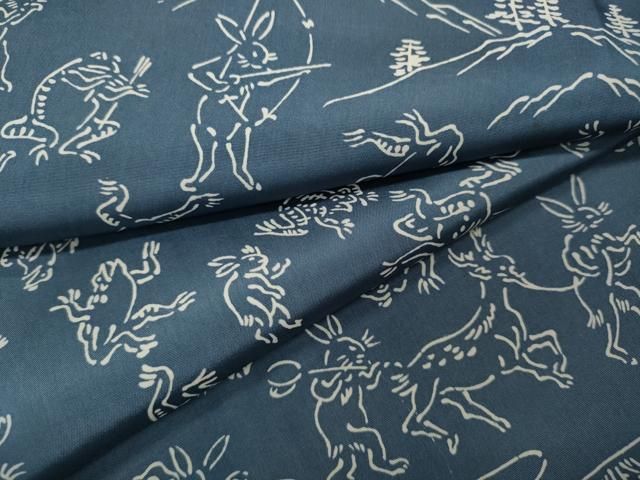 平和屋着物○男性 長襦袢 袷 鳥獣戯画 正絹 逸品 CAAW3200ut