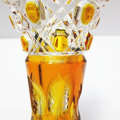 Meissen マイセンクリスタル マイセンフラワー 花瓶 花器 色被せ