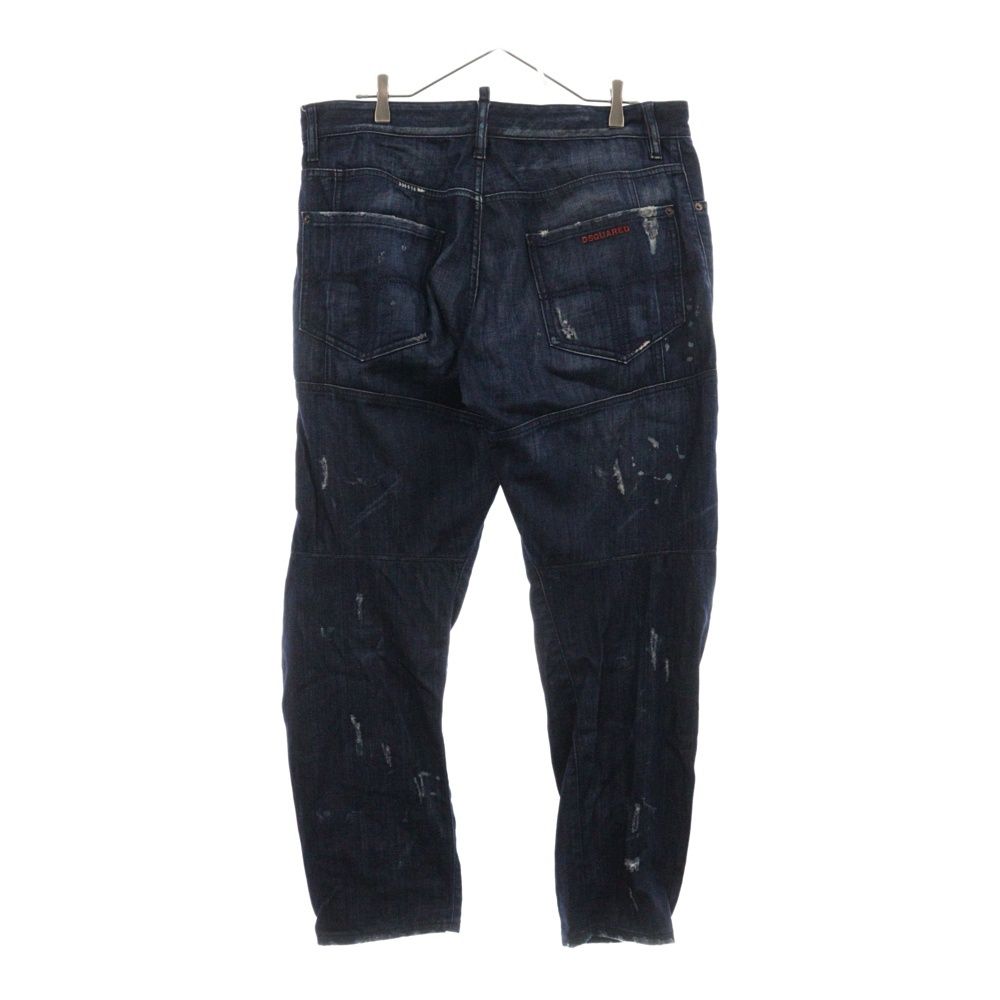 DSQUARED2 ディースクエアード 12SS ダメージ加工 ペイント デニムパンツ インディゴ S71LA0510 S30342 DSQUARED2 (ディースクエアード) 12SS ダメージ加工 ペイント デニム