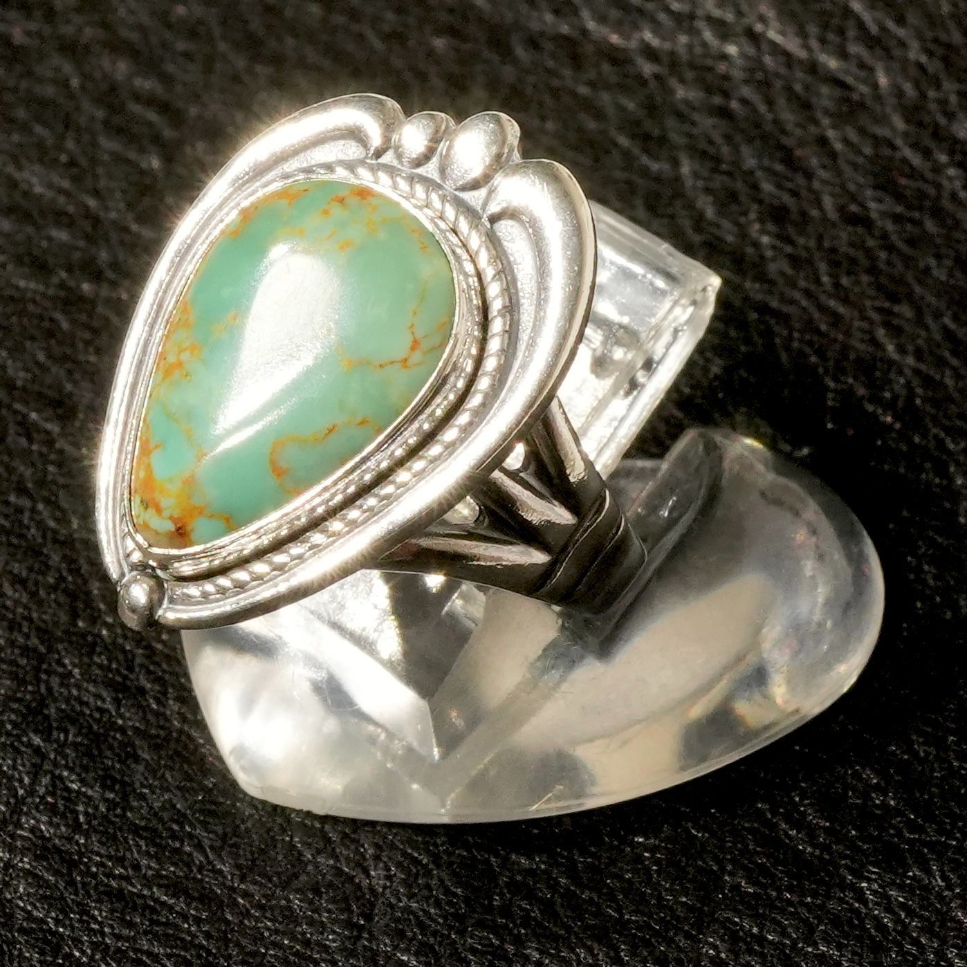 ナバホ族 スターリングシルバーターコイズ リング24-2520