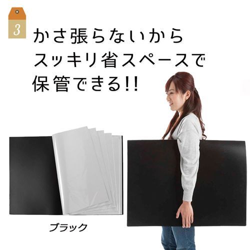 B2 ポスターファイル 24枚収納 簡易ケース付 クリアファイル 大型 収納