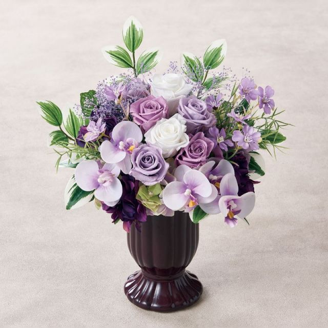 人工観葉植物 陽紫 ひさき ブリザーブドフラワー 高さ35cm P258 zy4902 代引き不可 インテリアグリーン フェイクグリーン