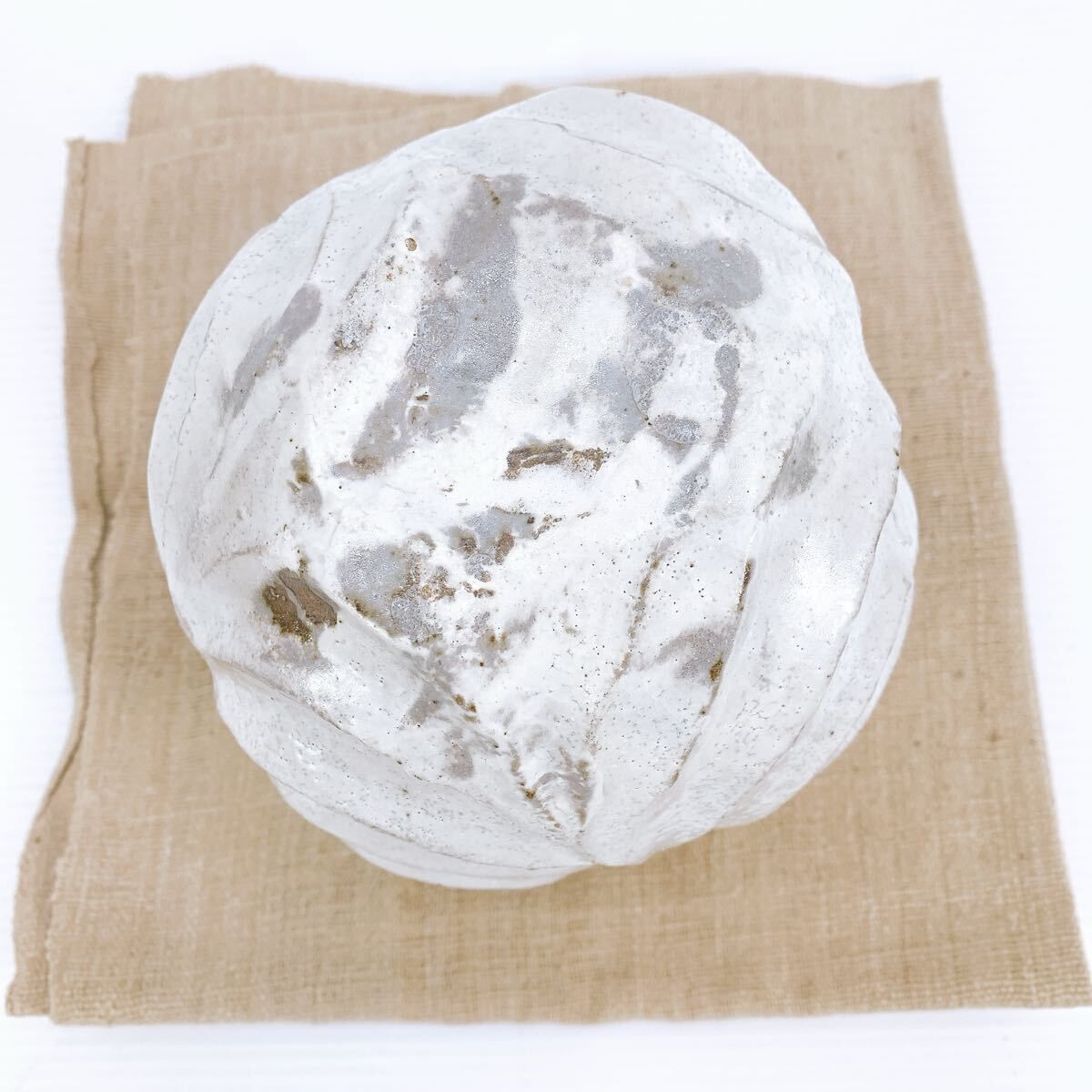 白化粧 しのぎ 手壺 吉田喜彦 真作保証 骨董品 美術品 工芸品