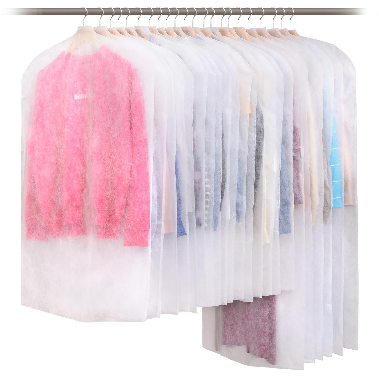 新品 アストロ 衣類カバー 22枚組 (ショートサイズ16枚＋ロングサイズ6枚) 日本製 国産 丹波篠山 通気性の良い不織布製 衣類をホコリなどの汚れから守る 洋服カバー スーツカバー 衣装カバー