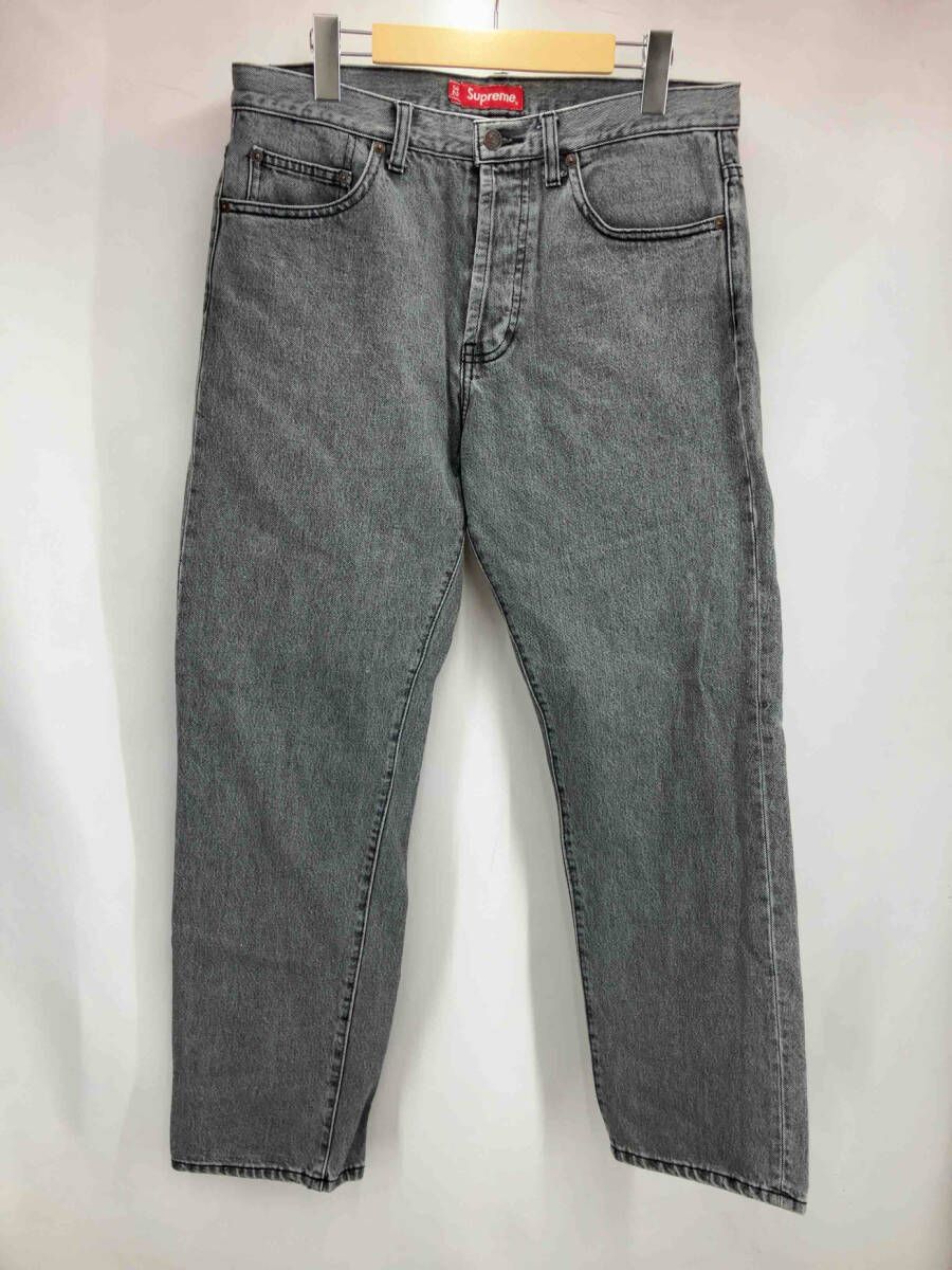 ☆ Supreme シュプリーム Regular Jean Washed Black star
