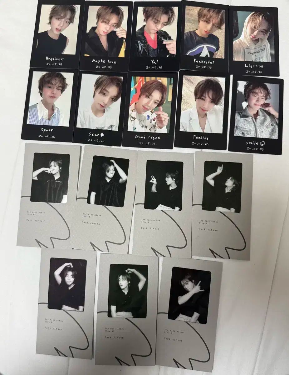 パク・ジフン(PARK JIHOON) ミニ 3 家 アルバム THE W noir ver フォトカード トレカ フル