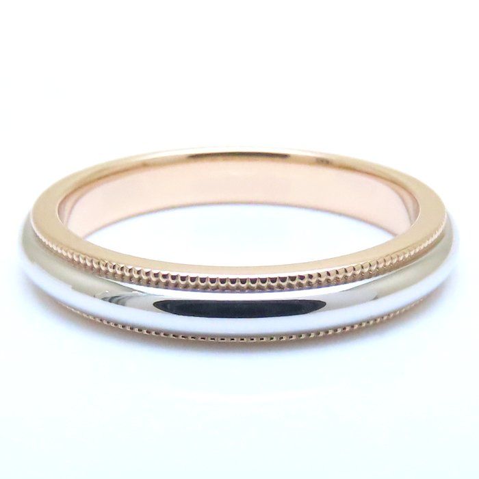 ◇ティファニー◇ 新品仕上済 ミルグレイン リング PT950 6号 ブランド TIFFANY&Co. ティファニー ミルグレイン ダイヤモンド リング